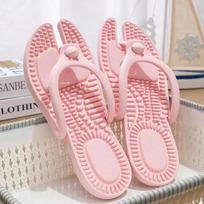 2025 Hot Sell New Uxst Men's Platform Flip Flops Bathroom Home Women Hotel Slippers Outdoor Travel Folding Slippers Non-slip 35-36 rožinė