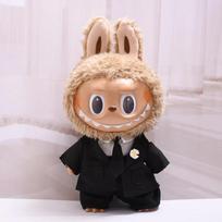 1Set 38cm Labubu Doll Clothing Suit Jacket and Wedding Dress Set Dolls Accessories Changing Dress Playing House Game Gift Toys no doll