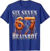 Funny Italian Brainrot Tung Tung Sahur Six Seven Meme Unisex T-Shirt M