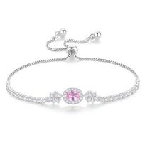 Barbie crystal bracelet  element crystal, sweet pink, smart and high-end bracelet, versatile student bestie style sparkling tennis TX2603024 balta