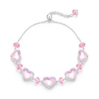 Barbie crystal bracelet  element crystal, pink mist sweet heart lucky love cute wrist bracelet, light luxury new Chinese style TX2604012 rožinė