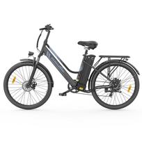 ZAZAWORK C26 Pro Miesto elektrinis dviratis 250W variklis 36V20Ah baterija 26 colių plačios padangos 25KM/H greitis 120KM nuotolis E-dviratis su dviem sėdynėmis juoda