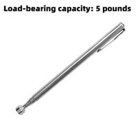 Telescopic Magnetic Iron Suction Rod with LED Light Metal Pick-up Tool DIY Strong Magnetic Metal Screw Suction Rod Pick-up Tool A -- 1pc