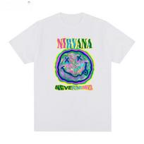 2026 Nirvana Short Sleeve Rock Band Vintage Smiley Print Couple Souvenir Unisex Women And Men T-Shirt 4XL
