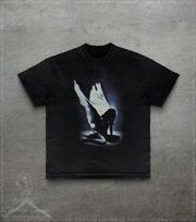 Fallen Angel Graphic Tee, Gothic Dark Art T-Shirt for Men Women, Vintage Style Occult Angel Wing Top, Emo Alt Streetwear Shirt, Edgy Gift S