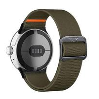Strap for Google Pixel Watch 3/2/1 41mm Nylon Loop Bracelet Correa for GOOGLE PIXEL 41MM Elastic Sport Band Replaced Accessories Pixel Watch 3 41mm žalia