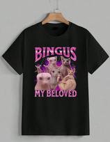 Bingus My Beloved Funny Sphinx Cat Meme Graphic Tee Retro T-Shirt Unisex L