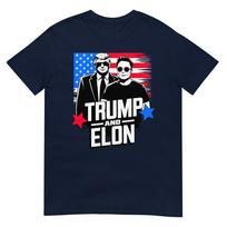 Trump And Elon 2024 Presidential Election American Flag Tshirt S