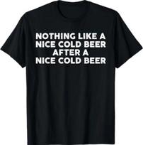 Nothing Like A Nice Cold Beer After A Nice Cold Beer Humor Tshirt S