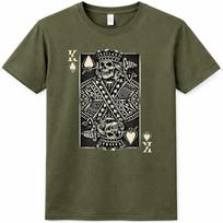 King of Spades Skeleton T-Shirt Skull Playing Card Poker Casino Graphic Tee M