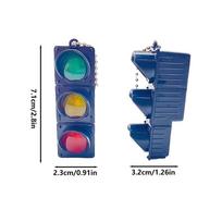 Glowing Charms Signal Light Pendant Plastic 3D Key Ring Cute Traffic Light Key Chain  Men Style A