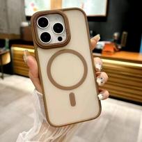 Applicable to iPhone16 imitation hardware magnetic mobile phone case Apple 15promax skin matte 14 anti-drop protective case iPhone 16