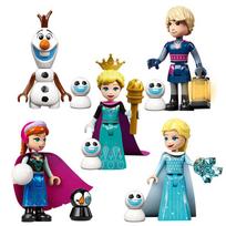 5 Pcs Frozen Elsa Anna Series Assembled Building Block Toys Figures Model Toy Kid Girls Gift