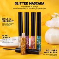 5-Piece Glitter Mascara Set – 5 Colors, Water-Resistant for Festival & Stage Looks One Size