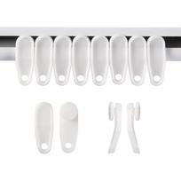Balti traukimo strypo slankikliai Užuolaidų bėgelių kabliukai užuolaidoms(50 pak)… 50PCS white