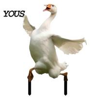 Garden Stake Realistic Acrylic Animal Yard Stake, 2D Flat Chicken Goose Bird Decorative Bunny Sign for Pathway, Patio, Lawn Outdoor Decor H