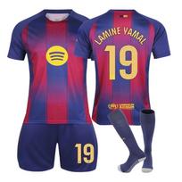 25/26 Red and Blue Home Soccer Uniforms Soccer Fan Training Short-Sleeve Kids' Soccer Jersey XS