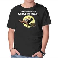 Unisex Crew Neck T-Shirt The Adventures Of Grace And Rocky Graphic Short Sleeve Casual Tee XXL