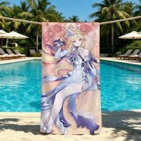Genshin Impact Nicole Towel For Outdoor Camping Beach Towel Super Absorbent Quick-Drying Summer Towel STJ40x70CM
