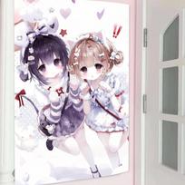 Hot Selling Galgame Japanese Cute Girls Tapestry Aesthetic Room Decor Wall Hanging Backdrop 40X60CM