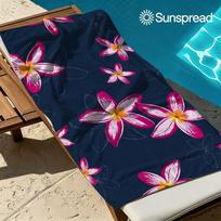 Midnight Plumeria Quick Drying Bath Towel Microfiber beach towel light weight swimming camping yoga beach out 50x100cm