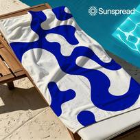 Blue Swirls Minimalist Quick Drying Bath Towel Microfiber beach towel light weight swimming camping yoga beach out 50x100cm