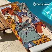 Cat Crowd Quick Drying Bath Towel Microfiber beach towel light weight swimming camping yoga beach out 50x100cm