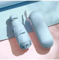 Outdoor Sun Umbrella Small And Portable Capsule Umbrella Umbrella Female Sun And Rain Dual Use Sunshade And Sunscreen Umbrella mėlyna