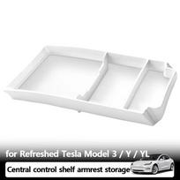 Storage Tray Organizer Box Case ABS Center Console Armrest For Tesla New Model 3 Highland / Model Y/YL Car Interior Accessories balta