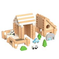 100PCS Set 3D Wooden Puzzle DIY Maze Model Building Block Kits Assembly Educational Toys For Children Adult Gift Party Game