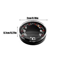 Mini Thermometer Mechanical No Battery 20mm Car Temperature Gauge with Double-sided Sticker juoda
