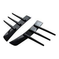 2pcs Universal Car Shark Gills Side Fender Vent Air Wing Cover Trim Cover Glossy BlackCarbon Fiber Auto Body Decorativer Sticker juoda