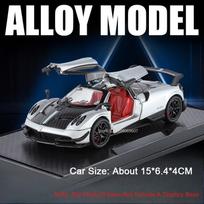 1:32 Pagani Zonda R Huayra BC Sports Car Toy Models Alloy Diecast Sound Light Doors Opened Pull Back Mini Supercar for Boy Gifts
