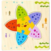 Mediniai 3D dėlionės Tangram formos Mokymosi Švietimo Animacinių filmukų Gyvūnų Žvalgybos Dėlionės Žaislai Vaikams Dovana žvaigždė