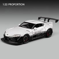 1:22 GR Supra A90 Alloy Modified Sports Car Model Diecasts Metal Track Raing Vehicles Car Model Sound Light Simulation Kids Gift balta