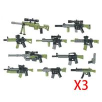 Kariniai Armijos Figūrėlės Konstruktoriai SWAT Vaiduoklis Komandos Specialiųjų Pajėgų Kareivis Ginklai Ginklas Skrybėlė Skydas Diržas AK Mini Kaladėlės Žaislas gray