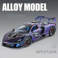 1:24 Senna EVO Sports Cars Toy Model Alloy  Diecast Doors Opened Supercar Shock Absorption Miniature Supercars Table Ornament