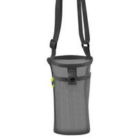 Vandens butelių krepšys su dirželiu tinklelio vandens butelio laikikliu Crossbody Sling Bag Reguliuojamas vandens butelių laikiklis vaikščiojimui sportui žygiams kempingams juoda
