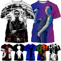 Vasaros Depeche Mode Play Angel T-shirt 3D spausdinimo atsitiktinis hip-hop gatvės stiliaus smagus šaunus trumpomis rankovėmis XXS