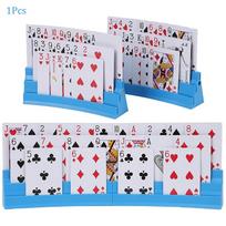 ABS Playing Cards Holders Expandable Hands Free Card Holder Card Holder  Board Game Accessories mėlyna