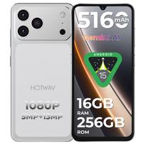 HOTWAV A17 Pro Max,Smartphone, Android 15 Mobile Phone, ARS8662, 6.75HD+ Screen, 4GB RAM 256GB ROM, 13MP Camera, 5160mAh Battery,4G Dual SIM,WiFi 6 4GB+256GB balta