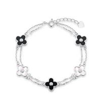 Barbie crystal necklace [ Crystal* Explosive Limited Edition] Lucky Four-leaf Clover Classic Five-Flower Bracelet Exquisite Y-AX2509014 sidabras