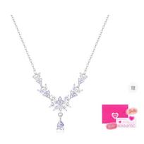 Barbie crystal necklace [Beautiful date * Explosive customization] Wisteria flower Y-shaped chain, flowing purple butterfly atmosphere Ba2603025 balta