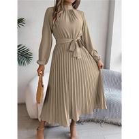 Women's summer casual beach mid-length dress L abrikosas