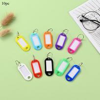 10Pcs/set Multicolor Keychain Key Id Label Tags Luggage Id Tags Hotel Number Card