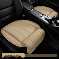 Universal Car Seat Cushion with Integrated Leg Rest for All-Season Comfort smėlis