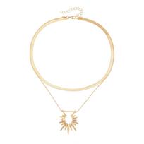 Women's Double Layer Snake Chain Choker Necklace Trendy Collarbone Jewelry for Everyday Wear One Size