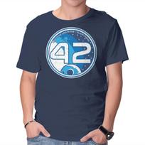 Unisex Crew Neck T-Shirt 42 The Ultimate Answer Graphic Short Sleeve Casual Tee L