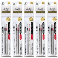 Pilot Frixion Ball 2 Biz 2 Colors 2 refills per pack x 5 packs Refill, 0.5mm, (Black & Red), LFTRF40EF2C,