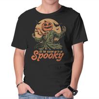 Unisex Crew Neck T-Shirt Tis The Season To Be Spooky Graphic Short Sleeve Casual Tee L